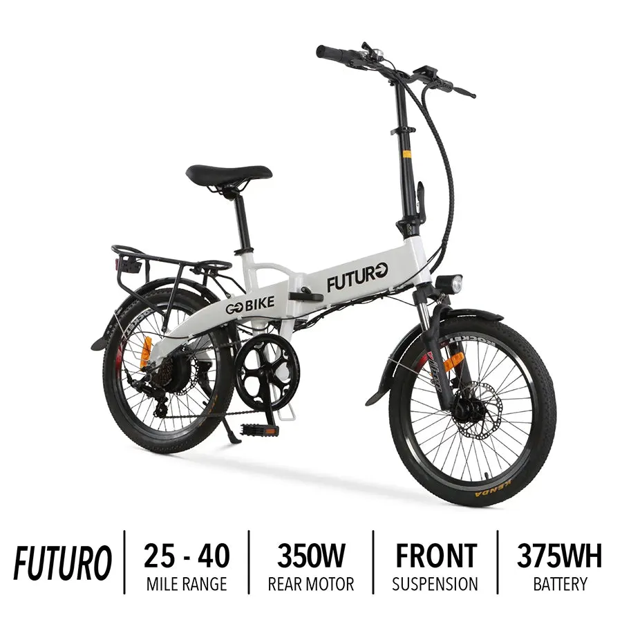 GOBike Futuro - Foldable Lightweight Electric Bike - Top Speed 22mph - 375W