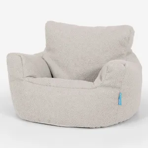 Kids Armchair Bean Bag for Toddlers 1-3 yr - Boucle Ivory