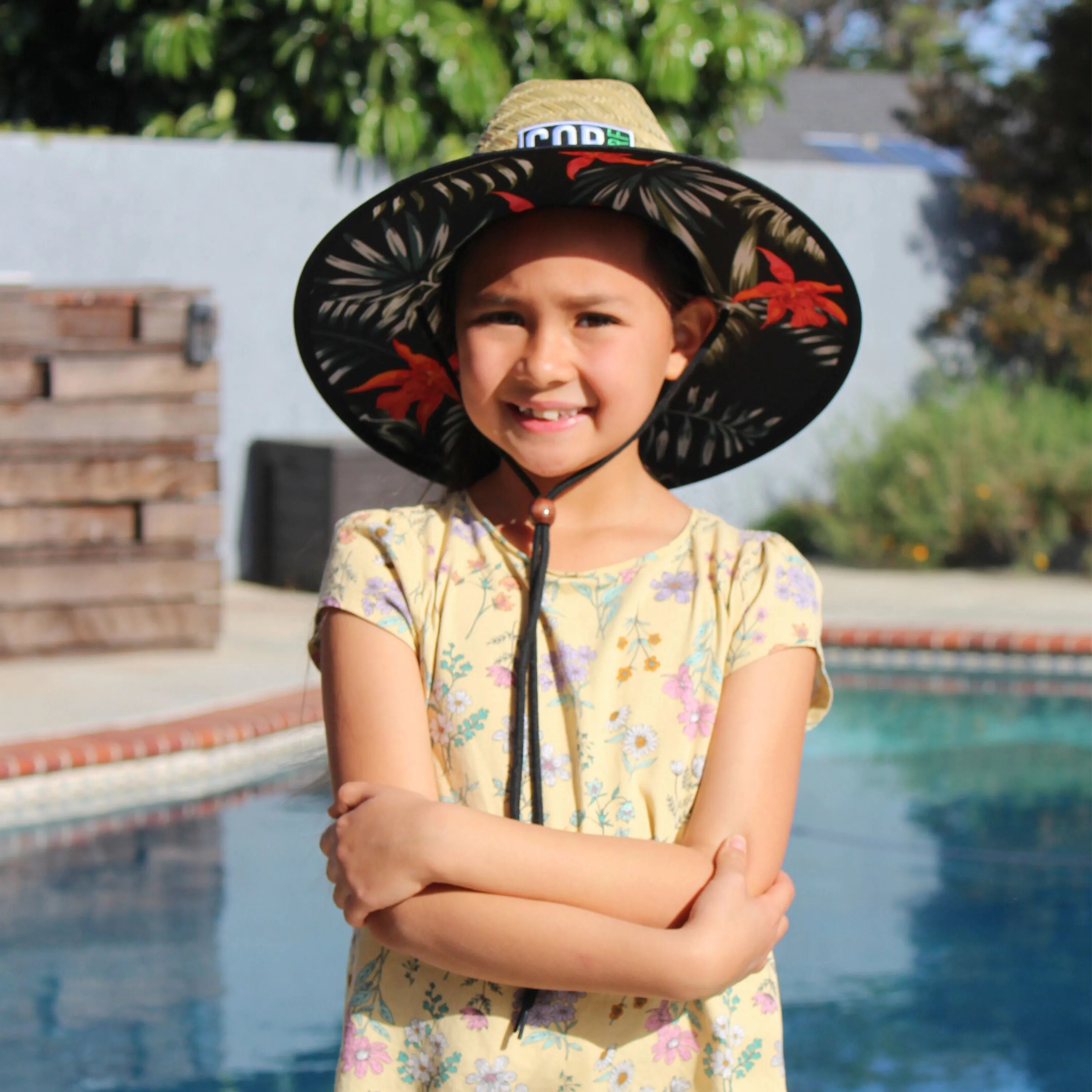 Kids Straw Hat Summer Beach Hat for Boys and Girls - Kauai