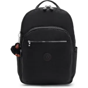 Kipling Women's Seoul Extra Large 17” Laptop Backpack, Durable, Roomy with Padded Shoulder Straps, Bag, True Black 2, 13.5" L x 18.25" H x 7.75" D