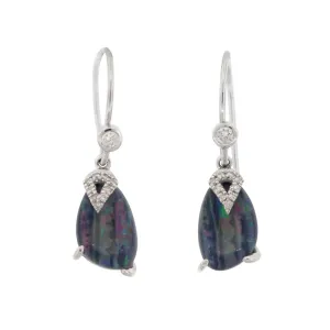 Koi Cascade Blue Opal Sterling Earrings