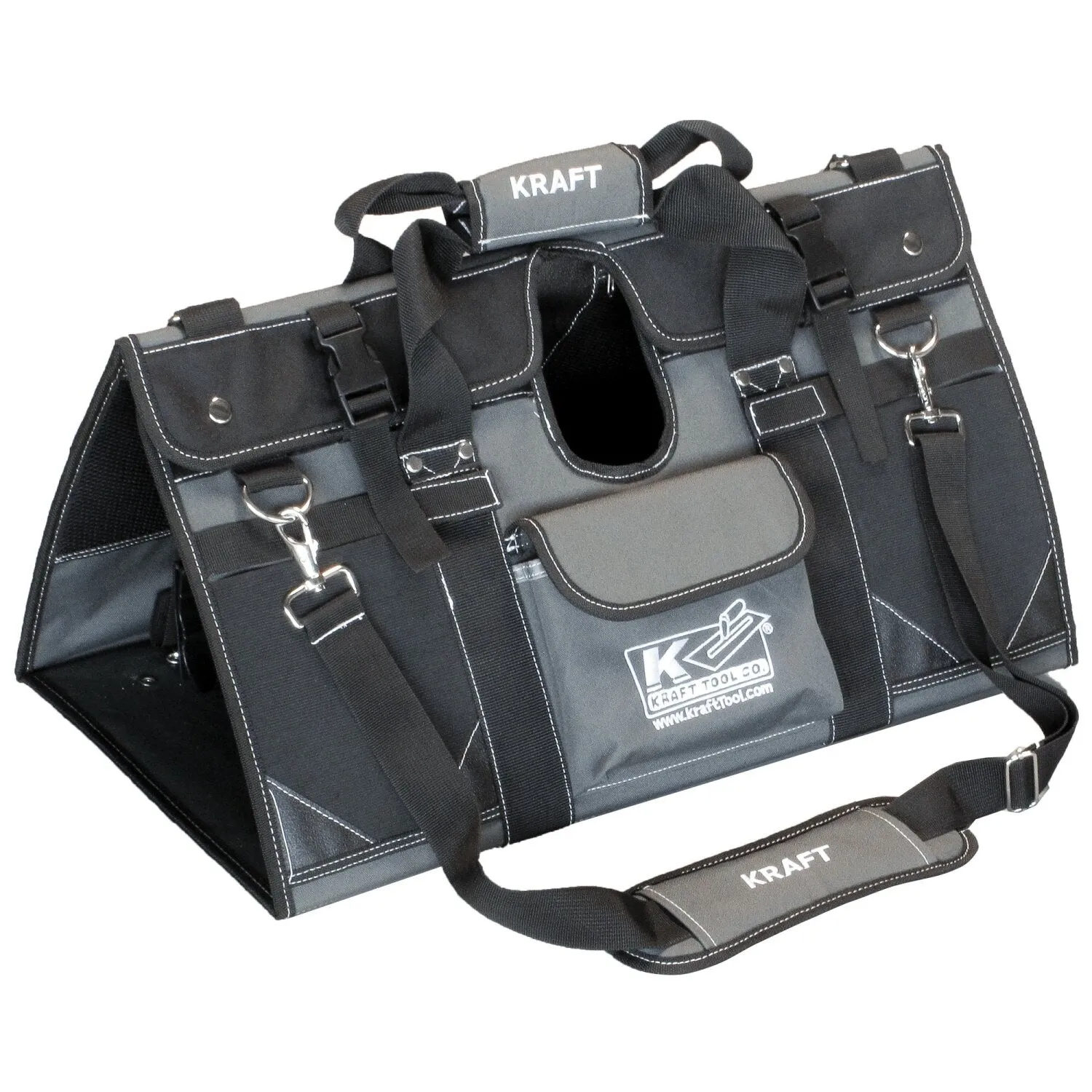 Kraft Tool CC1002 EZY-Tote Tool Carrier with 48" Square End Bull Float, EZY-Tilt II Bracket, and (4) 6 Ft. 1-3/8" Button Handles