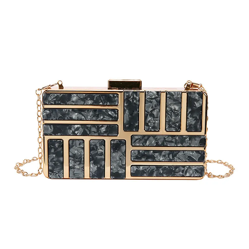 Ladies Square Bag Acrylic Clutch