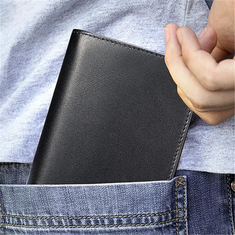 Leather Anti-Theft RFID Blocking Vintage Cash Cards Wallets For Men