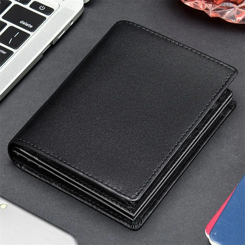 Leather Anti-Theft RFID Blocking Vintage Cash Cards Wallets For Men