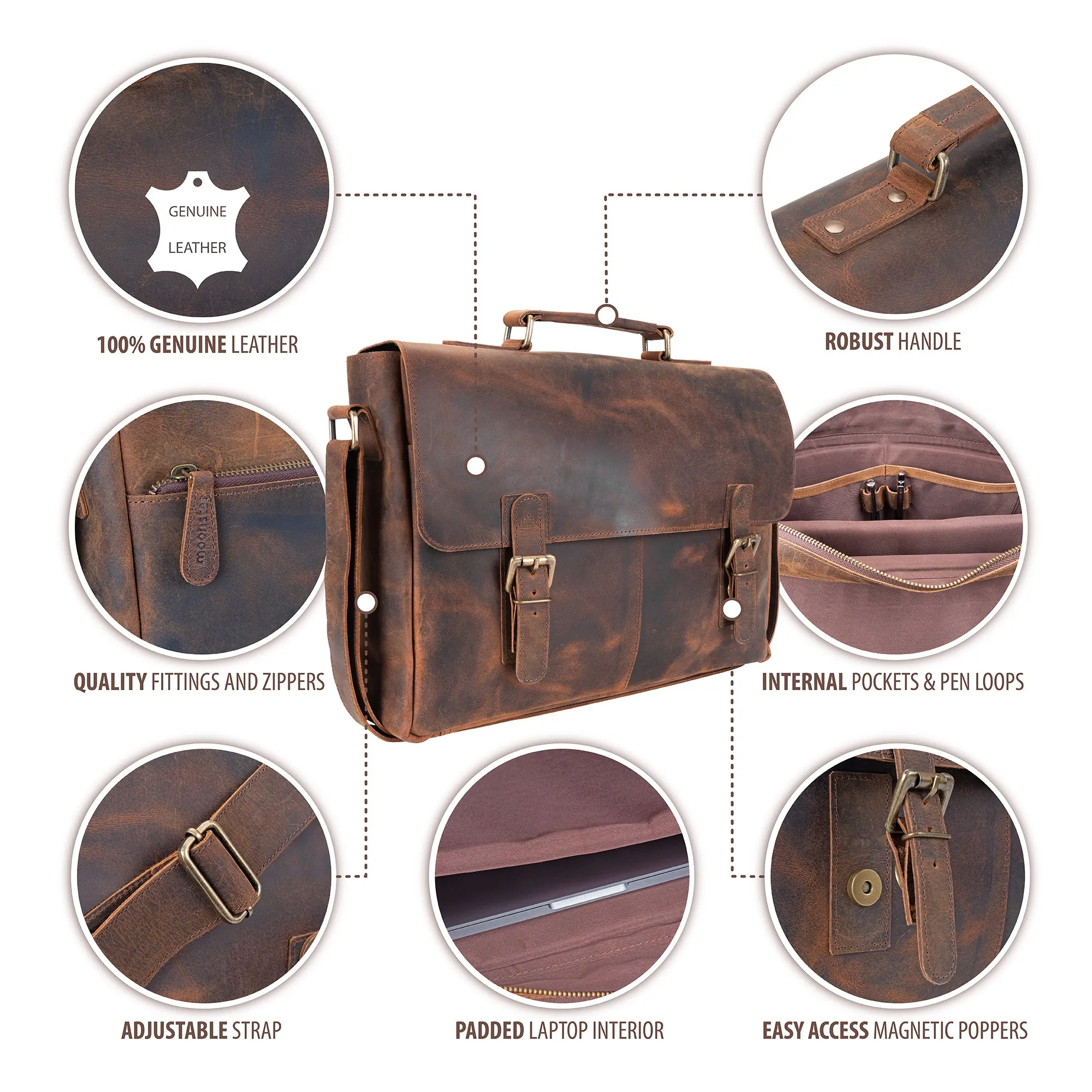 Leather Messenger Bag