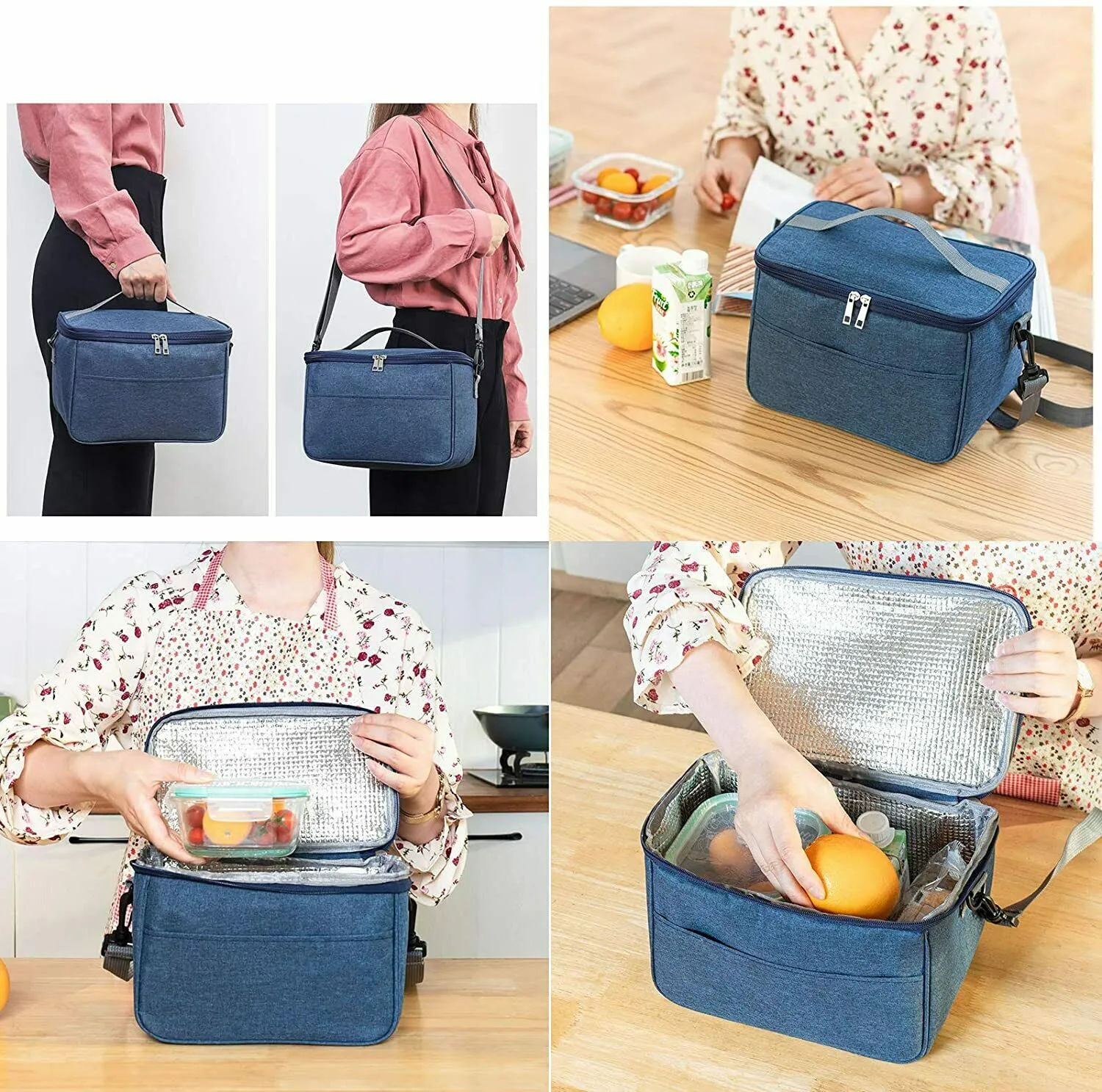 Lunch Bag Insulated Lunch Tote Bag Meal Prep Bento Box Cooler Bag for Men Women