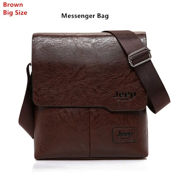 Man's Bag 2PC/Set Men Leather Messenger Shoulder Bags Business Crossbody Casual Bags Famous Brand Male Drop Shipping