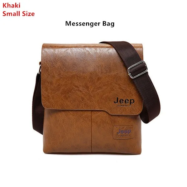 Man's Bag 2PC/Set Men Leather Messenger Shoulder Bags Business Crossbody Casual Bags Famous Brand Male Drop Shipping