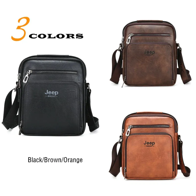 Men Bags Casual Handbag For IPAD Man Leather Messenger Shoulder Bag Crossbody Brown Business Male Tote