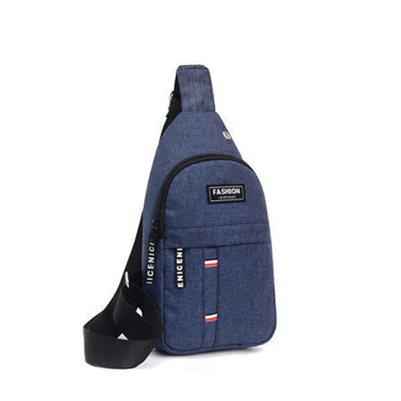 Men's Chest Bags Casual Waist Bags Small Short Trip Travel Carry Bags Men's Waterproof Shoulder Crossbody Bags Nylon Handbags