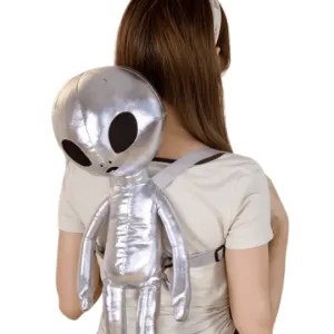 Metallic Alien Plush Backpacks