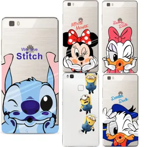 Mickey Minnie Case Ultra Thin Soft Silicon Transparent TPU Cover Coque For Huawei P8 Lite 2017 P9 P9 lite P10 Cases Fundas Capa