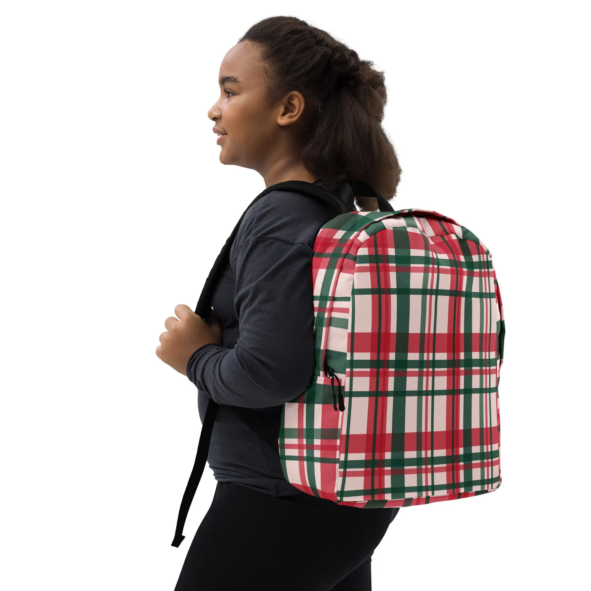 Minimalist Backpack - Red & Green Lines