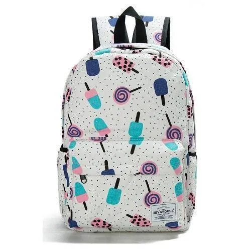 Miyahouse Women Canvas Backpacks For Teenage Girls Travel Rucksack Fashion School Bags For Girls Floral Printing Backpack Women