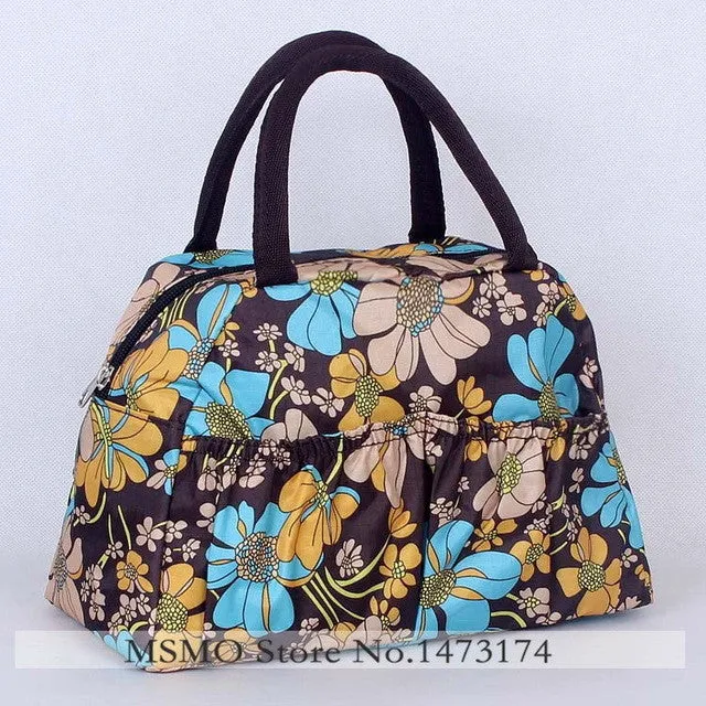 MSMO 2017 new fashion lunch bag women handbags women bags waterproof printed lunch box lunch bag for kids picnic bag 22 Colors