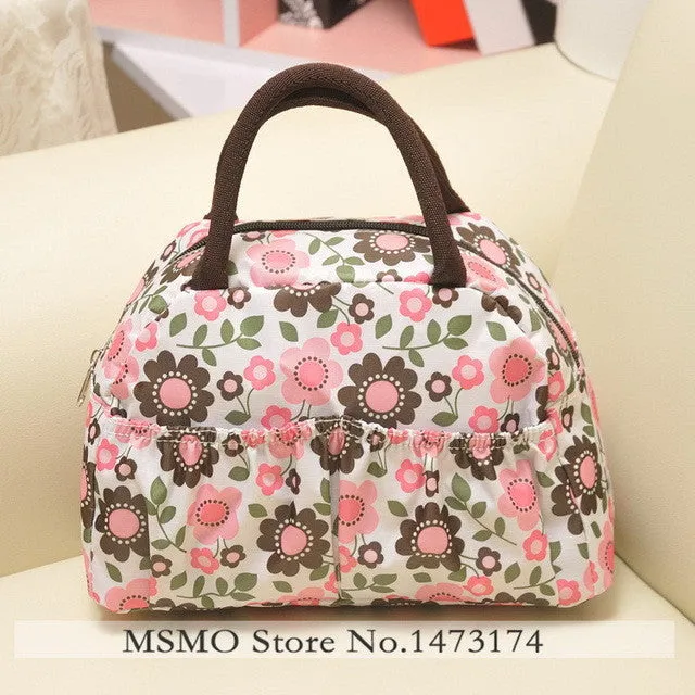 MSMO 2017 new fashion lunch bag women handbags women bags waterproof printed lunch box lunch bag for kids picnic bag 22 Colors