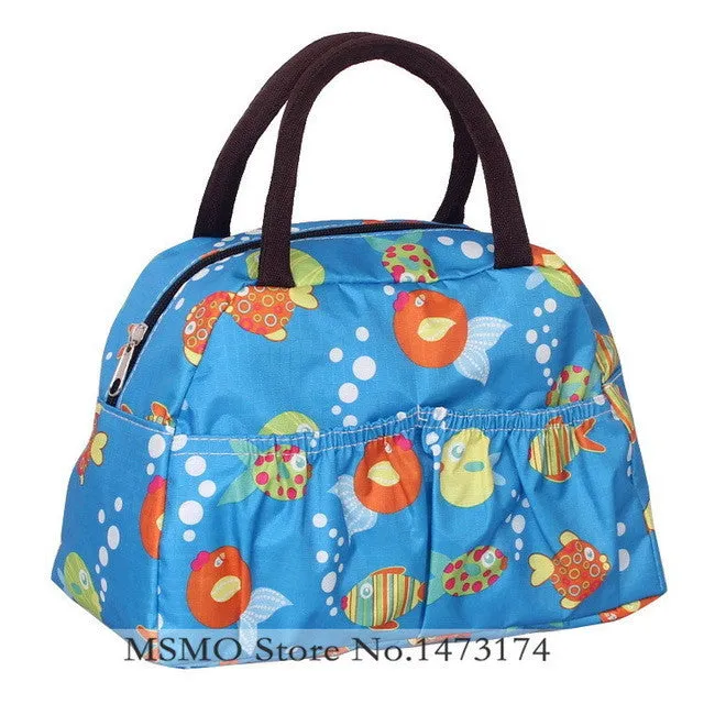 MSMO 2017 new fashion lunch bag women handbags women bags waterproof printed lunch box lunch bag for kids picnic bag 22 Colors