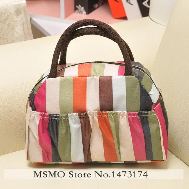 MSMO 2017 new fashion lunch bag women handbags women bags waterproof printed lunch box lunch bag for kids picnic bag 22 Colors