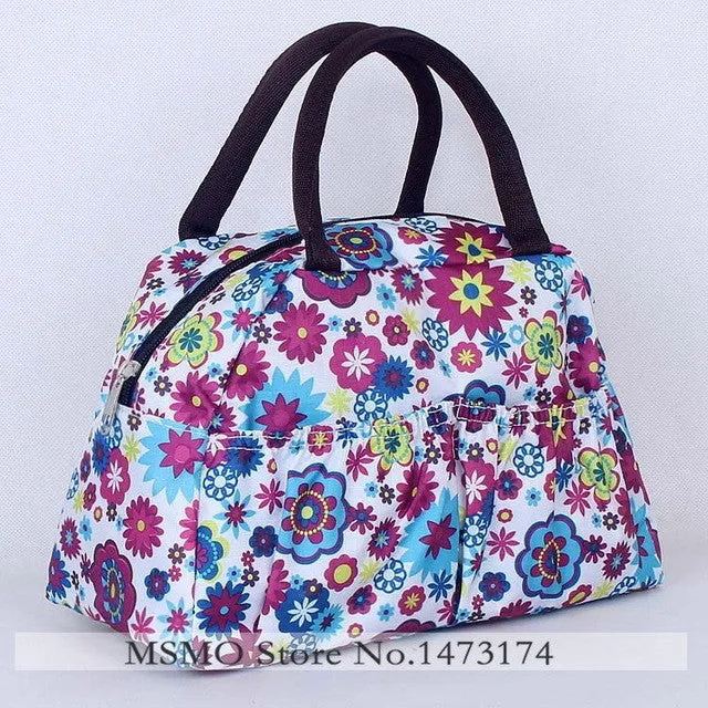 MSMO 2017 new fashion lunch bag women handbags women bags waterproof printed lunch box lunch bag for kids picnic bag 22 Colors