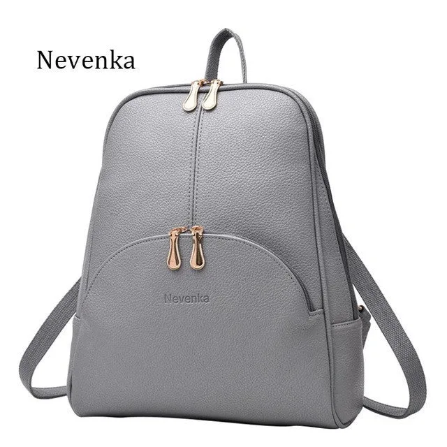 Nevenka Women Backpack Leather Backpacks Softback Bags Brand Name Bag Preppy Style Bag Casual Backpacks Teenagers Backpack Sac