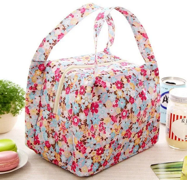 New Fashion Portable Insulated Canvas lunch Bag Thermal Food Picnic Lunch Bags for Women kids Men Cooler Lunch Box Bag Tote