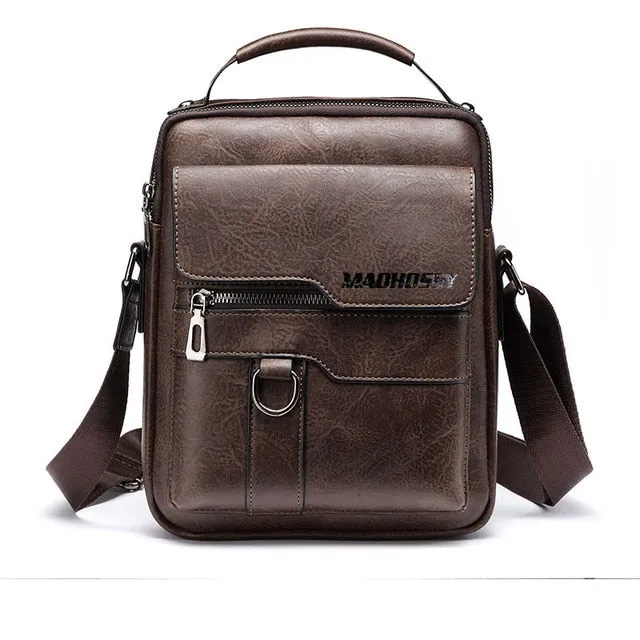 New Men Crossbody Bag Shoulder Bags Multi-function Men Handbags Large Capacity Split Leather Bag For Man Messenger Bags Tote Bag