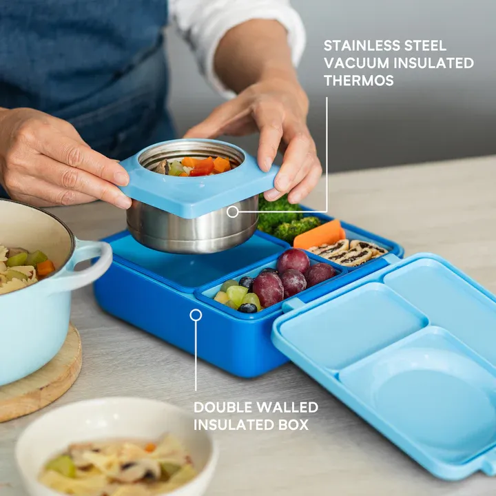 OmieBox Bento Lunch Box ~ Blue Sky