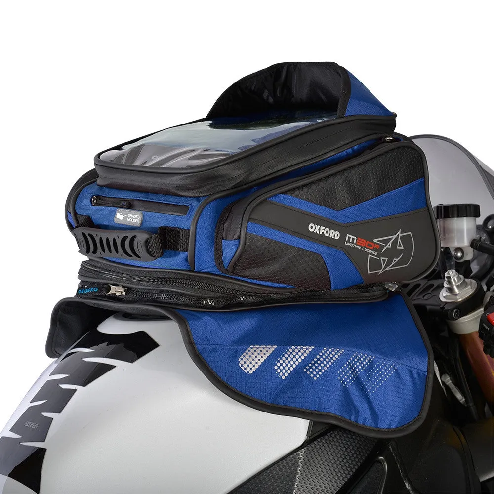 Oxford M30R Magnetic 30 Litre Tank Bag   Rain Cover - Blue