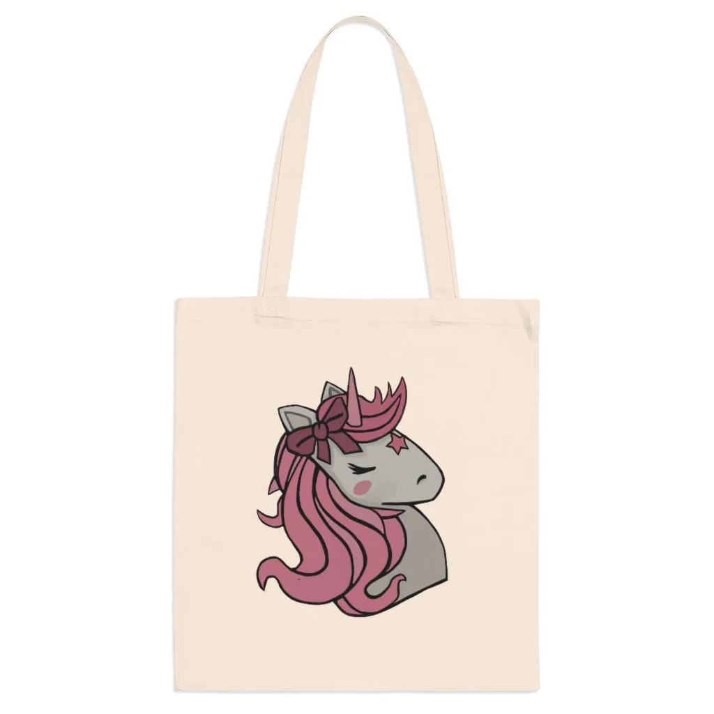 Pink Hair Unicorn Tote Bag