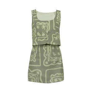 Pre Order:  Casual Print Sleeveless Vest   Mini Skirt