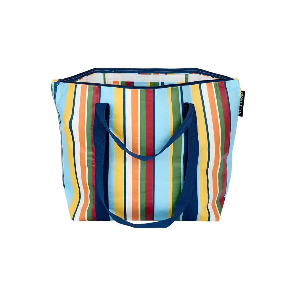 Project Ten Medium Zip Tote - Retro Stripe