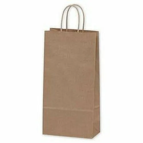 Recycled Natural Kraft Shopping Bags - 6.50" x 3.50" x 13.00"