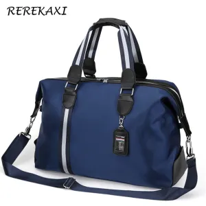 REREKAXI Large Capacity Men's Travel Bag Women Waterproof Nylon Hand Luggage Bag Multifunction Travel Duffle Bags Packing Cubes