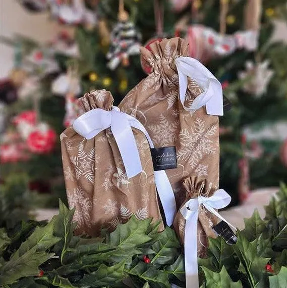 Reusable Gift Bags - Snowflake