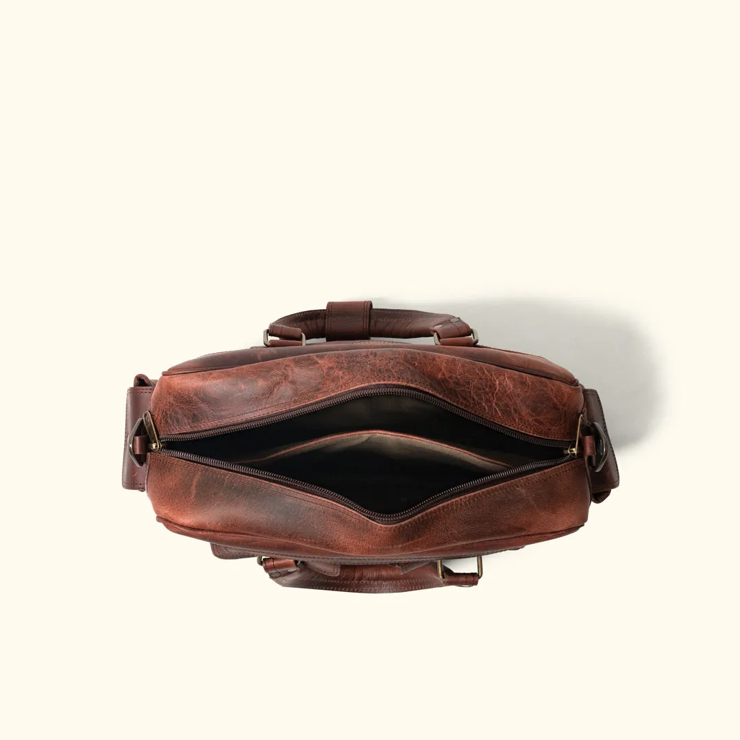 Roosevelt Buffalo Leather Pilot Bag | Dark Oak