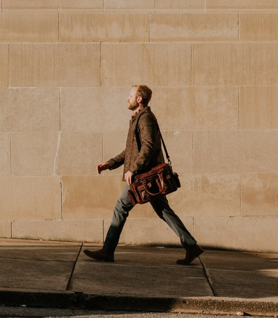 Roosevelt Buffalo Leather Pilot Bag | Dark Oak