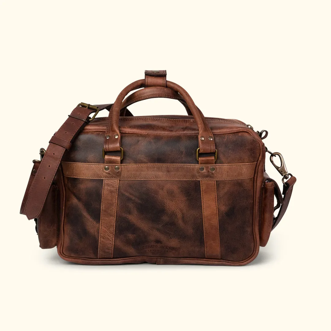 Roosevelt Buffalo Leather Pilot Bag | Dark Oak