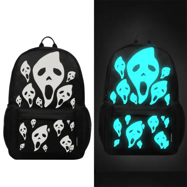 Senkey style Fashion Noctilucent Men's Backpack Anime Luminous Teenagers Men Women's Student Cartoon School Bags Casual Backpack