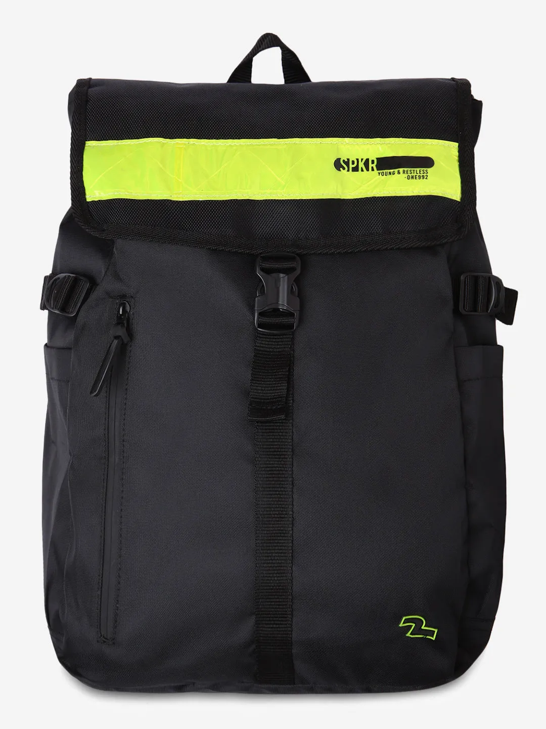 Spykar Black Neon Traveler Backpack