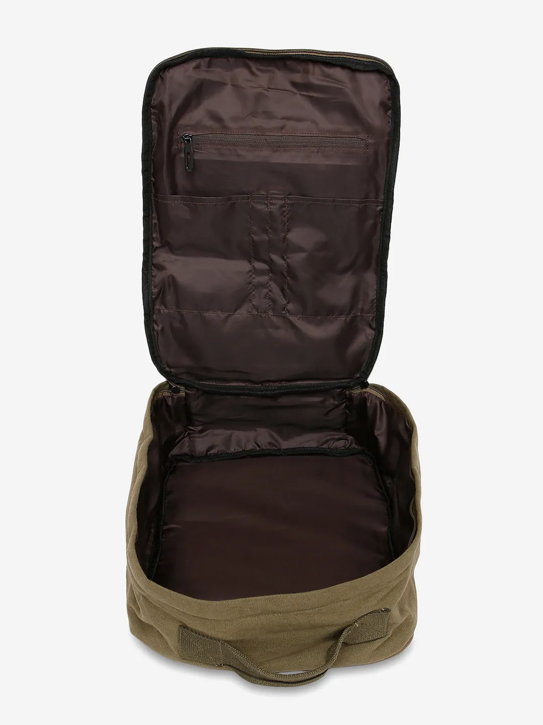 Spykar Olive Canvas Casual Traveler Backpacks