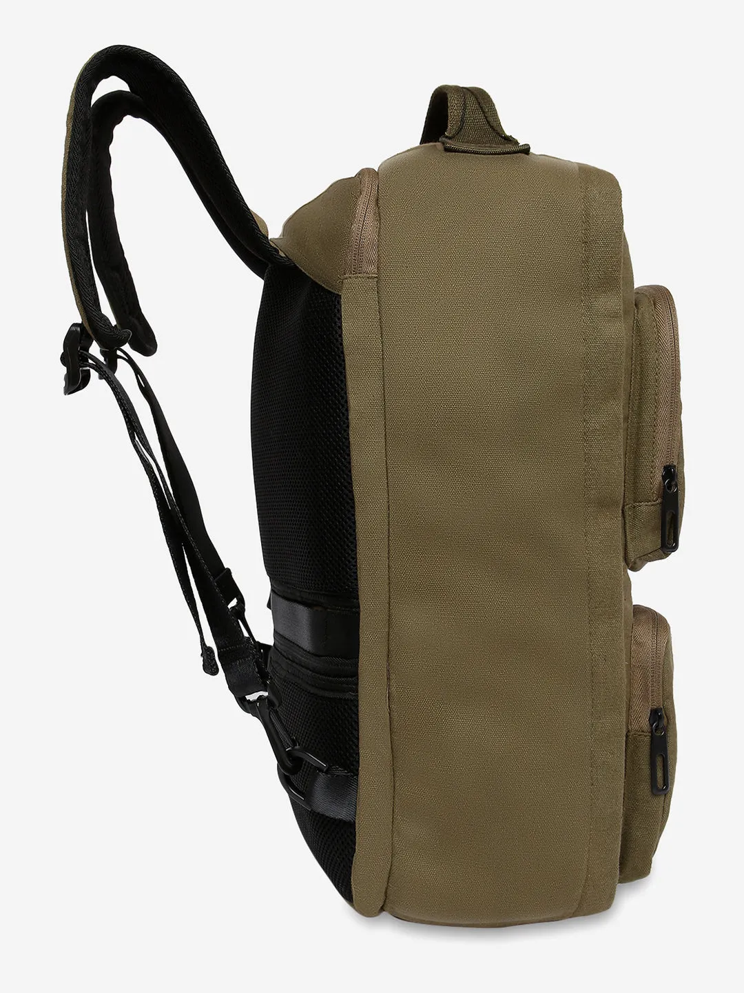 Spykar Olive Canvas Casual Traveler Backpacks