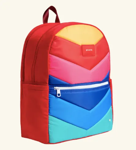 State Bags Kane Kids Large Backpack Rainbow Chevron