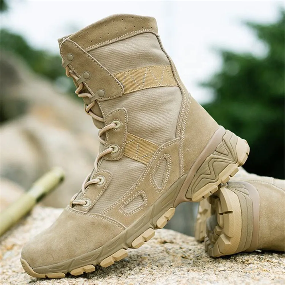 Tall Thick-soled Cross-country Tactical Training Boots