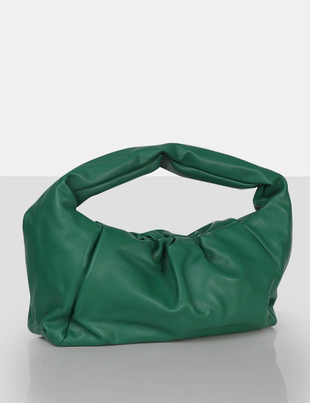 The Perla Green Grain Pu Shoulder Bag