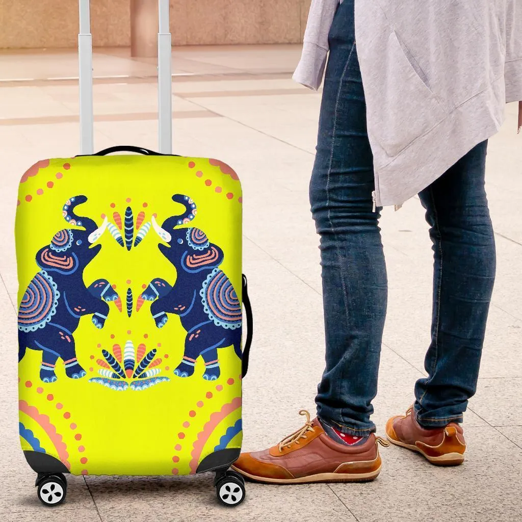 Two Elephants Luggage Cover