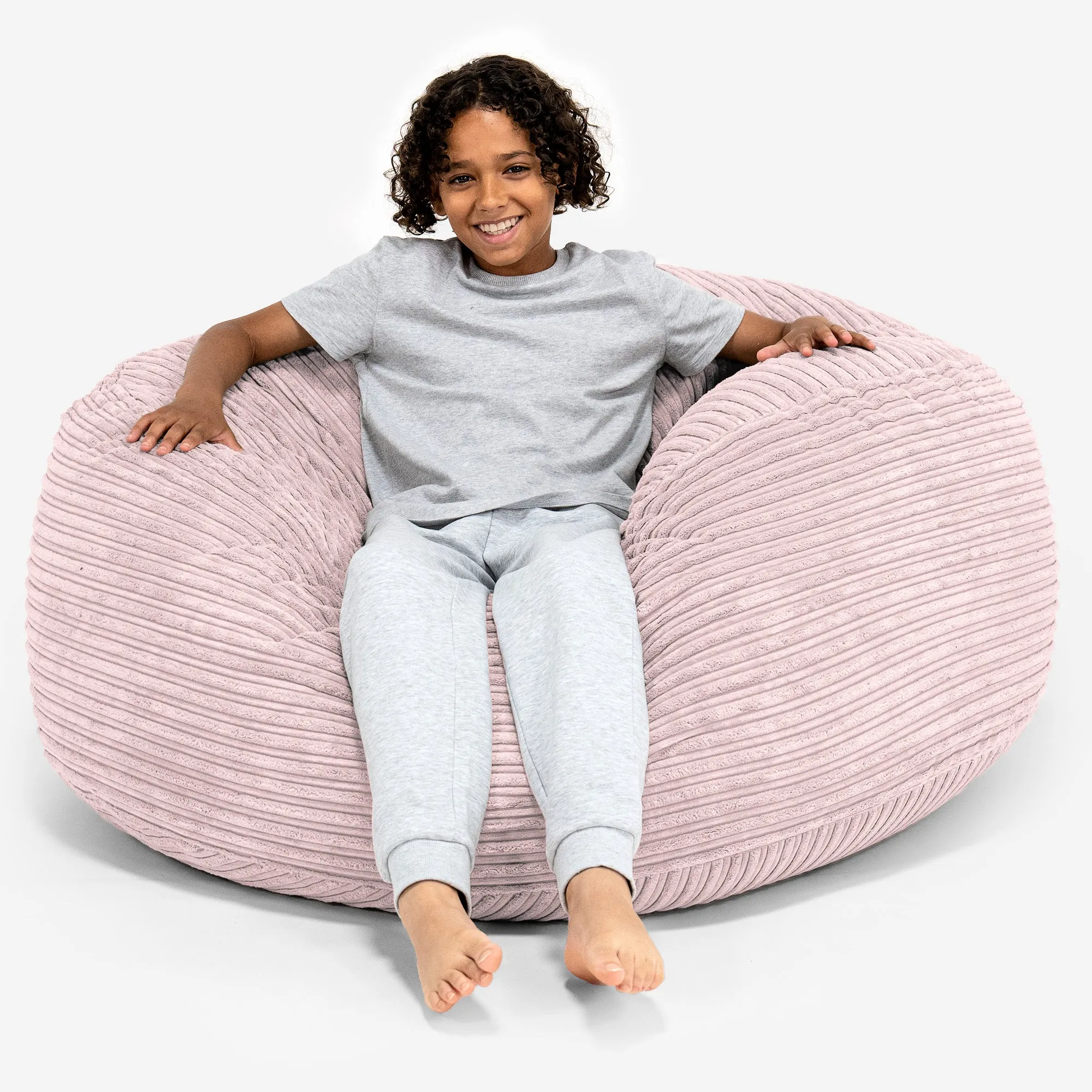 Ultra Comfy Kids Super Sized Bean Bag 6-14 yr - Cord Blush Pink