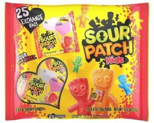 Valentines Sour Patch Kids Exchange Bags