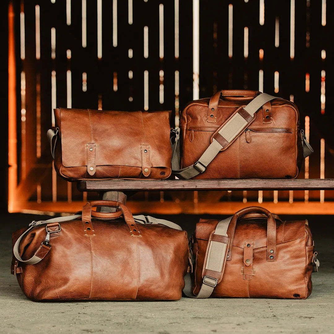 Walker Leather Briefcase Bag | Rustic Tan