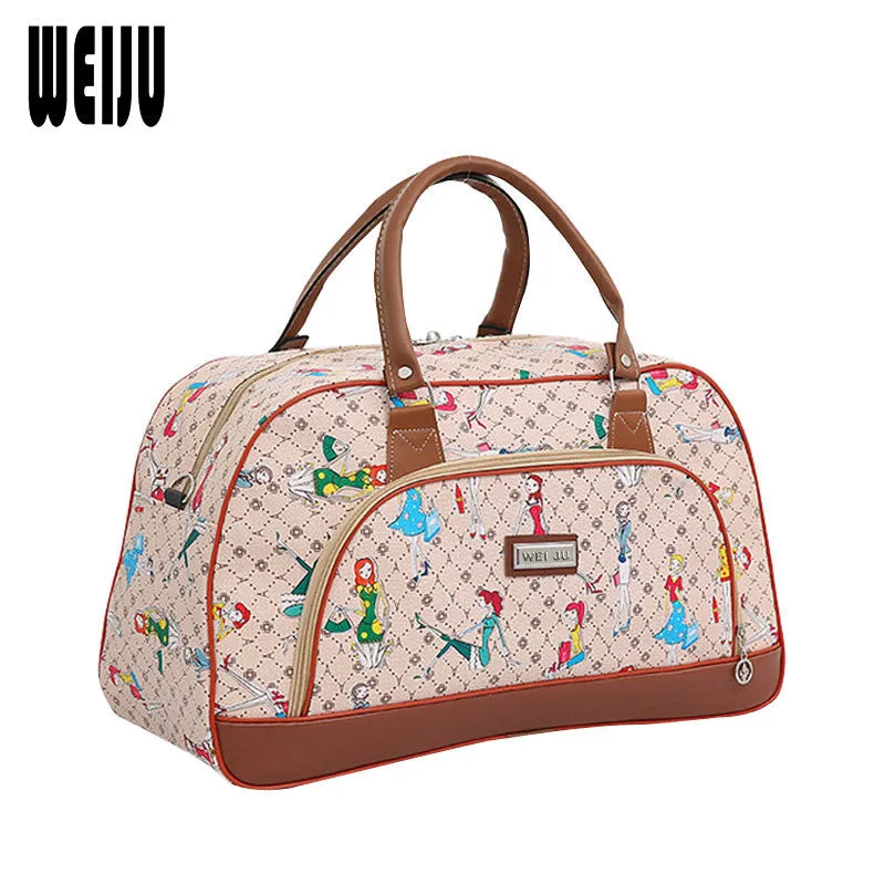 WEIJU Size 46*27*21cm Summer Style Women Travel Bags 2017 High Quality Waterproof Female Handbag Duffle Luggage Bag YA0218